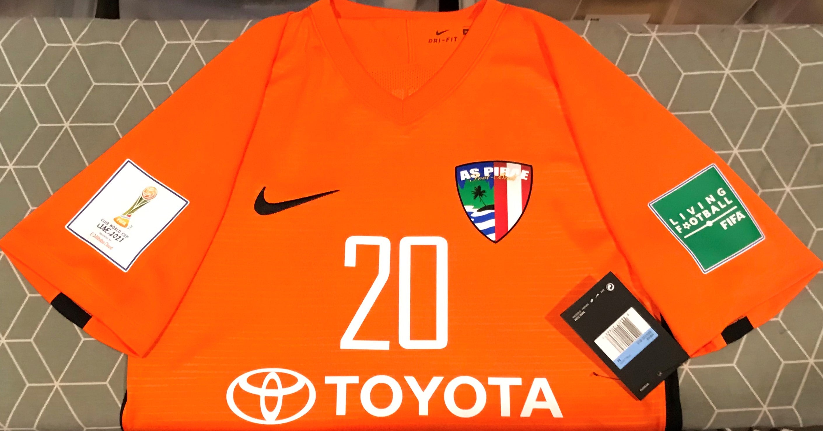 A.S Pirae 2021-22 Home (A. TEHAU #20) Jersey/Shirt