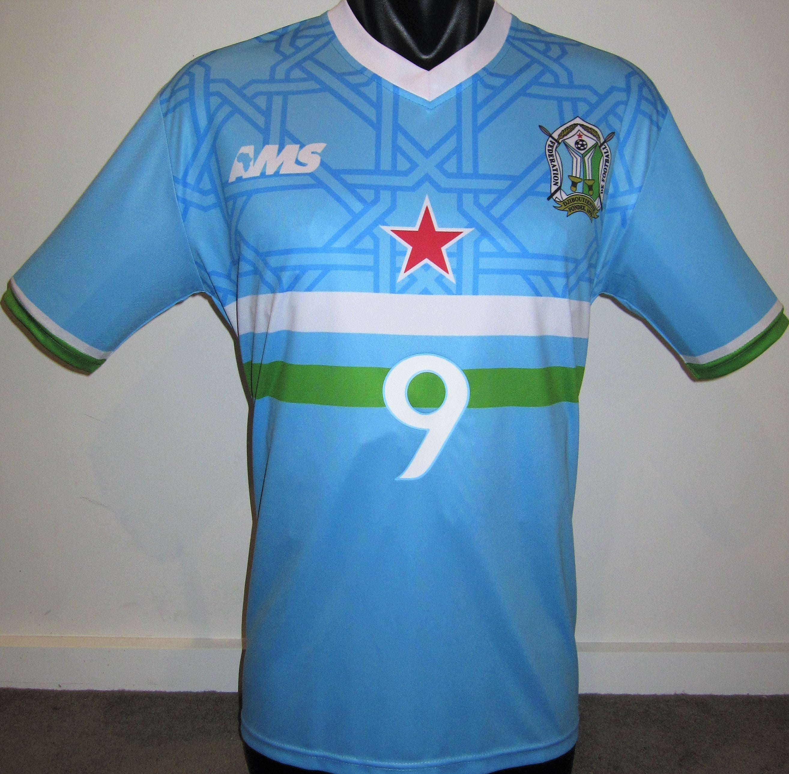 Djibouti 2017-18 Home (#9- LIBAN) Jersey/Shirt